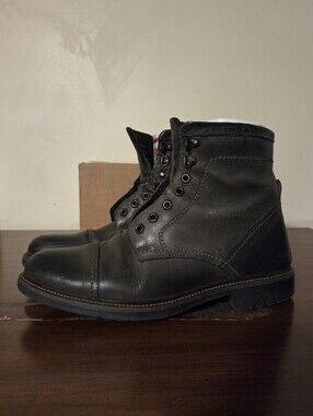 Johnston And Murphy Cap Toe Leather Boots Gray Men's Sz 11.5 EUC